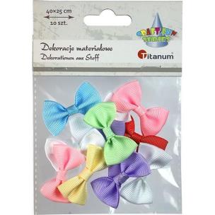 Opakowanie Aplikacje materiałowe kokardki 40x25mm 10szt