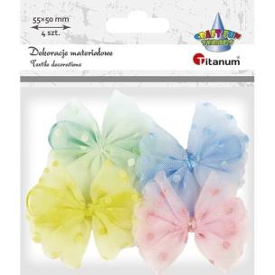 Opakowanie Aplikacje materiałowe kokardki 55x50mm 4szt