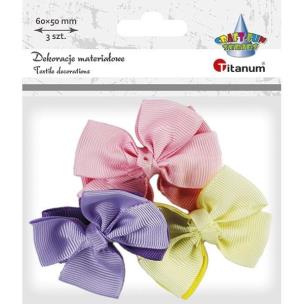 Opakowanie Aplikacje materiałowe kokardki 60x50mm 3szt