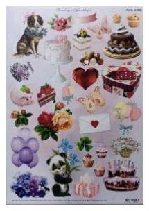 Opakowanie Arkusz do techniki 3D sztancowany urodziny