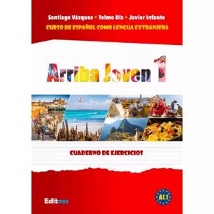 Arriba Joven 1 ćwiczenia do nauki hiszpańskiego A1.1. Autor: Santiago Vazquez, Javier Infante, Telmo Diz. Multiszop.pl Okładka książki Arriba Joven 1 ćwiczenia do nauki hiszpańskiego A1.1