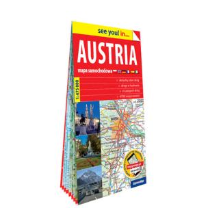 Okładka książki Austria papierowa mapa samochodowa;  1:475 000