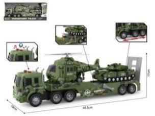 Opakowanie Auto laweta wojskowa + pojazdy 2szt światło/dźwięk