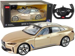Auto R/C BMW i4 1:14 złote. Wydawca: Rastar. Multiszop.pl Opakowanie Auto R/C BMW i4 1:14 złote