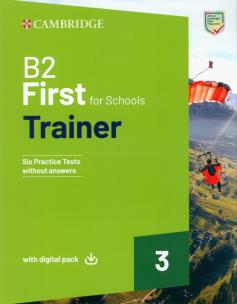 B2 First For Schools Trainer 3 Trainer without Answers with Digital Pack. Wydawca: Cambridge University Press. Multiszop.pl Opakowanie B2 First For Schools Trainer 3 Trainer without Answers with Digital Pack