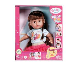 Baby born - Sister Style & Play brunette 43cm. Wydawca: Zapf. Multiszop.pl Opakowanie Baby born - Sister Style & Play brunette 43cm