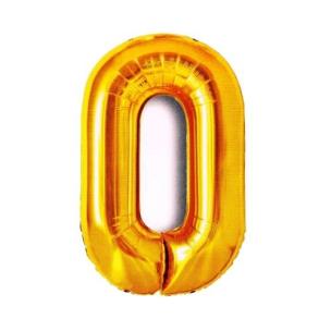 Opakowanie Balon foliowy złota cyfra '0'