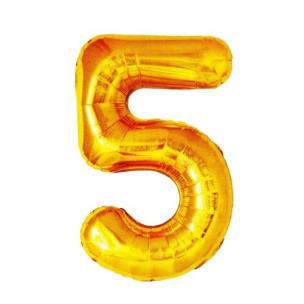 Opakowanie Balon foliowy złota cyfra '5'