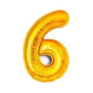 Opakowanie Balon foliowy złota cyfra '6'