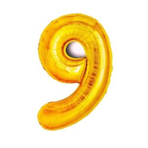 Opakowanie Balon foliowy złota cyfra '9'