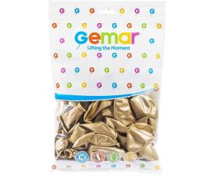 Opakowanie Balony chromowane Złote 33cm 50szt