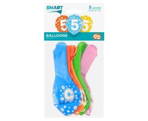 Opakowanie Balony cyfra 5 MIX 30cm 5szt