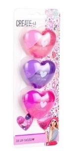 Opakowanie Balsam do ust Love&heart serca 3szt CREATE IT!