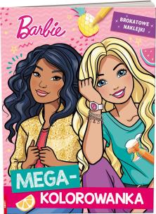 Okładka książki Barbie. Megakolorowanka. Brokatowe naklejki