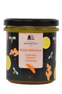 Zdjęcie produktu Bartnik Mazowiecki Miód Mikstura z cytryną, imbirem i kurkumą 400g
