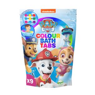 Opakowanie Barwinki koloryzujące do kąpieli Paw Patrol 9 sztuk po 16g