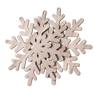 Opakowanie Baza drewniana - śnieżynki 15cm 2szt