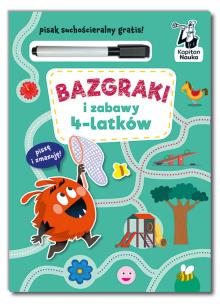 Bazgraki i zabawy 4-latków. Autor: Szumska Katarzyna. Multiszop.pl Okładka książki Bazgraki i zabawy 4-latków