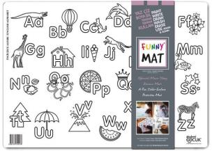 Biała mata Strigo Funny Mat Alfabet 48x33. 5 cm. Wydawca: Strigo. Multiszop.pl Opakowanie Biała mata Strigo Funny Mat Alfabet 48x33. 5 cm