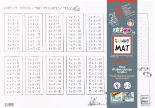 Biała mata Strigo Funny Mat Tabliczka mnożenia 48x33.5 cm. Wydawca: Strigo. Multiszop.pl Opakowanie Biała mata Strigo Funny Mat Tabliczka mnożenia 48x33.5 cm