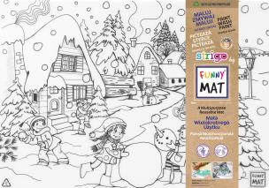 Biała mata Strigo Funny Mat Zima 48x33.5 cm. Wydawca: Strigo. Multiszop.pl Opakowanie Biała mata Strigo Funny Mat Zima 48x33.5 cm