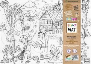 Biała mata Strigo Funny Mat Jesień 48x33.5 cm. Wydawca: Strigo. Multiszop.pl Opakowanie Biała mata Strigo Funny Mat Jesień 48x33.5 cm