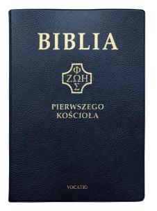 Okładka książki Biblia pierwszego Kościoła pvc granatowa