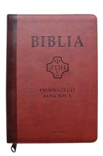 Okładka książki Biblia pierwszego Kościoła z paginat. mahoniowa