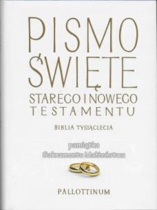 Opakowanie Biblia Tysiąclecia Pamiątka Sakramentu Małżeństwa