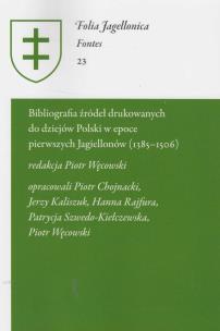 Okładka książki Bibliografia źródeł drukowanych do dziejów Polski