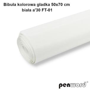 Opakowanie Bibuła kolorowa gładka biała 50x70cm 30 arkuszy