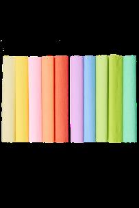 Opakowanie BIBUŁA MARSZCZONA TOP 2000 CREATINIO 25x200 MAŁY MIX PASTELOWY: kremowy, żołty, róż, brzoskwinia, łosoś, lilia, błękit, pistacja, limonka, mięta KOMPLET 10 SZTUK