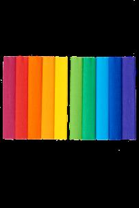 Opakowanie BIBUŁA MARSZCZONA TOP 2000 CREATINIO 25X200 MAŁY MIX TĘCZOWY KOMPLET 10 SZTUK