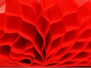 Opakowanie Bibuła przestrzenna czerwona 23x33cm