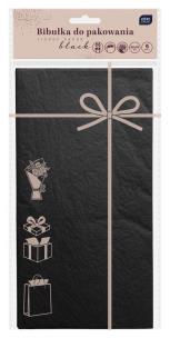 Opakowanie Bibułka do pakowania 50x70cm 5 arkuszy czarna
