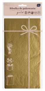 Opakowanie Bibułka do pakowania 50x70cm 5 arkuszy złota