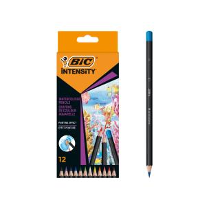 BIC Intensity Premium Watercoloour Kredki ołówkowe Pudełko 12szt. Wydawca: Bic. Multiszop.pl Opakowanie BIC Intensity Premium Watercoloour Kredki ołówkowe Pudełko 12szt