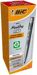Opakowanie BIC Marking Fine Pocket ECOlutions Marker czerwony Pudełko 12szt