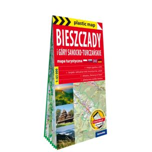 Okładka książki Bieszczady i Góry Sanocko-Turczańskie mapa turystyczna 1:65 000