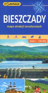 Bieszczady Mapa atrakcji turystycznych. Autor:   Praca zbiorowa. Multiszop.pl Okładka książki Bieszczady Mapa atrakcji turystycznych
