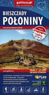 Okładka książki Bieszczady połoniny 1:25 000