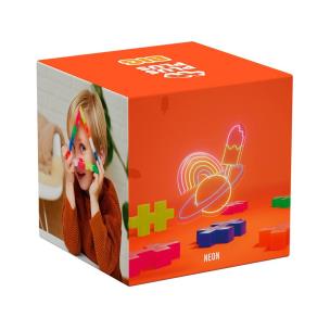 Big Zestaw w kolorach neonowych 100 elementów. Wydawca: PLUS-PLUS. Multiszop.pl Opakowanie Big Zestaw w kolorach neonowych 100 elementów