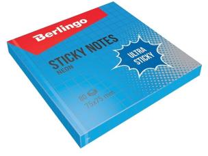 Opakowanie Bloczek samoprzylepny 75x75 niebieski kratka 80K