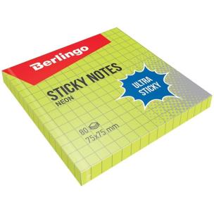 Opakowanie Bloczek samoprzylepny 75x75 zielony kratka 80K