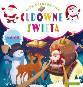 Okładka książki Blok kolorowanek. Cudowne święta