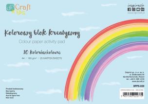 Blok kolorowy A4 20ark 180g 10 kolorów. Wydawca: Dalprint. Multiszop.pl Opakowanie Blok kolorowy A4 20ark 180g 10 kolorów