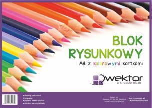 Opakowanie Blok rysunkowy A3/16K kolorowy (10szt)