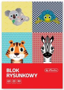 Opakowanie Blok rysunkowy A4/20K biały Cute Animals (10szt)