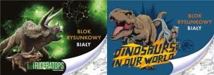 Opakowanie Blok rysunkowy A4/20K biały Jurassic Park