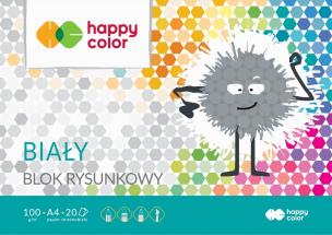Opakowanie Blok rysunkowy biały A4 100g Happy Color pakiet 20sztuk